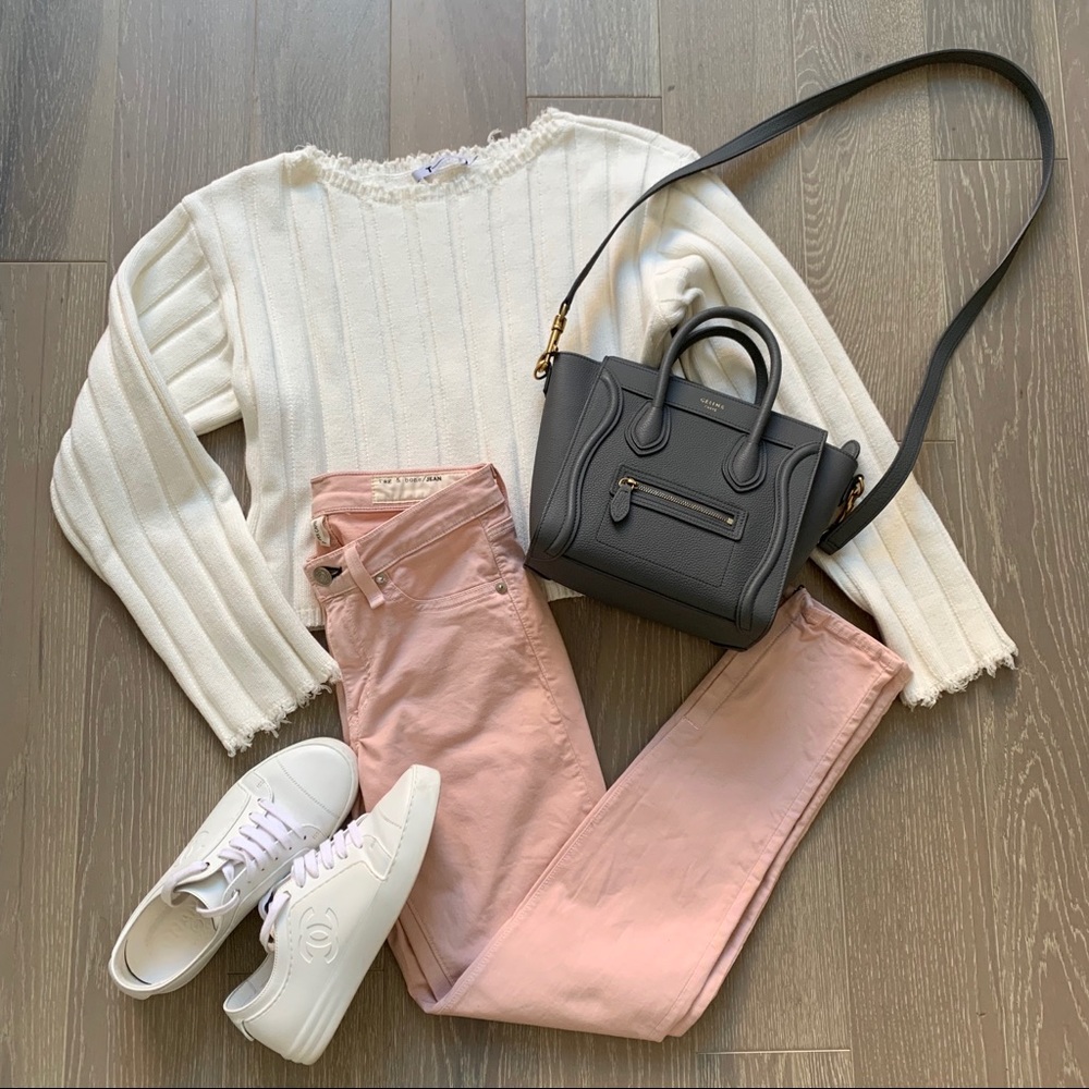 Rag & Bone Pink Zipper Capri Jeans Size 25